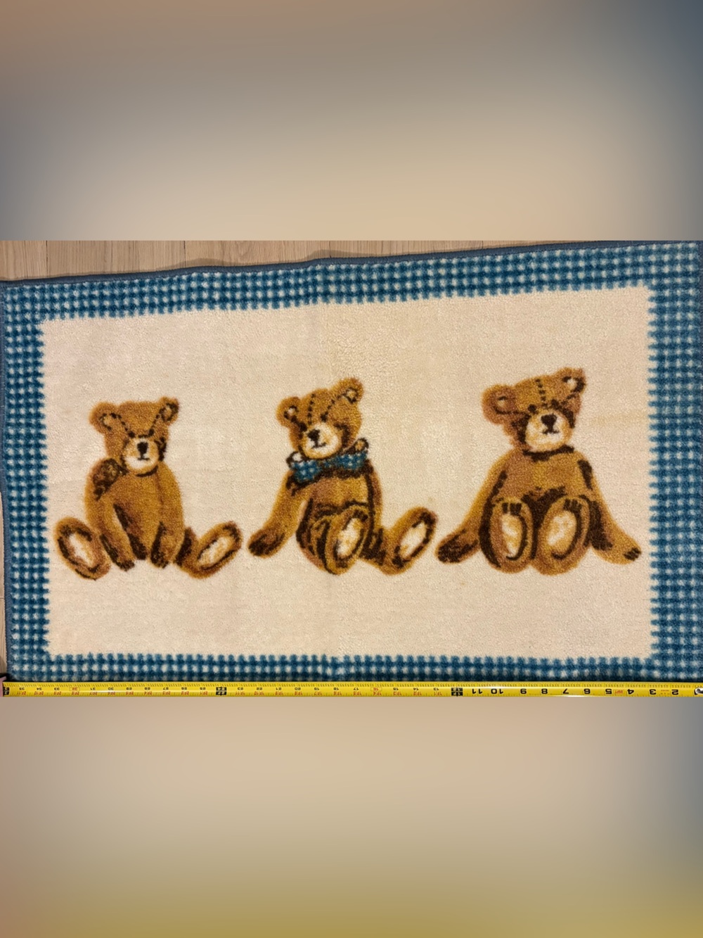 Teddy Bear Accent Rug in Brown and Blue - Home Accents Decor